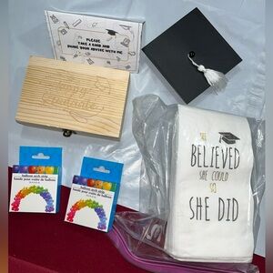 Graduation Party “She Believed She Could”Napkins, Advice For Grad BOX Cards LOT